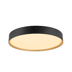 Væg- og Loftlampe DECONA PHASE rund, CCT Switch IP44, guld, sort dæmpbar