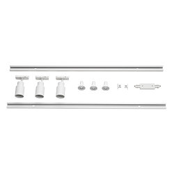1-faset spot PURI 2.0 s�t med 3 GU10 IP20, hvid, lakeret d�mpbar