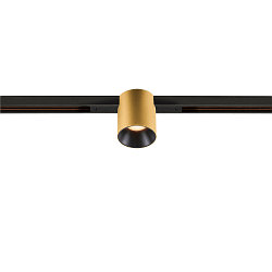 Skinne spot FIXT-IT! rund, indbygget version, egnet til VDU-arbejdsstationer IP20, guld, sort, lakeret d�mpbar