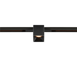 Skinne spot FIXT-IT! rund, indbygget version, egnet til VDU-arbejdsstationer IP20, sort, lakeret d�mpbar