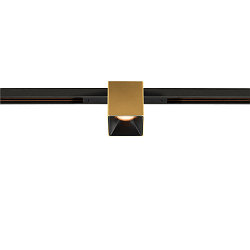 Skinne spot FIXT-IT! rund, indbygget version, egnet til VDU-arbejdsstationer IP20, guld, sort, lakeret d�mpbar