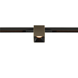 Skinne spot FIXT-IT! rund, indbygget version, egnet til VDU-arbejdsstationer IP20, bronze, sort, lakeret d�mpbar