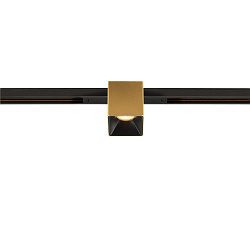 Skinne spot FIXT-IT! rund, indbygget version, egnet til VDU-arbejdsstationer IP20, guld, sort, lakeret d�mpbar