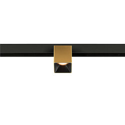 Skinne spot FIXT-IT! rund, overflademonteret version, egnet til VDU-arbejdsstationer IP20, guld, sort, lakeret d�mpbar