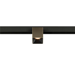Skinne spot FIXT-IT! rund, overflademonteret version, egnet til VDU-arbejdsstationer IP20, bronze, sort, lakeret d�mpbar