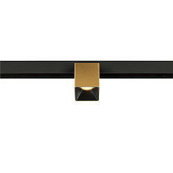 Skinne spot FIXT-IT! rund, overflademonteret version, egnet til VDU-arbejdsstationer IP20, guld, sort, lakeret d�mpbar