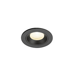 Indbygnings loftlampe NUMINOS� XS rund, egnet til VDU-arbejdsstationer IP20, sort, lakeret d�mpbar