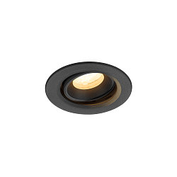 Indbygnings loftlampe NUMINOS� MOVE XS rund, egnet til VDU-arbejdsstationer IP20, sort, lakeret d�mpbar