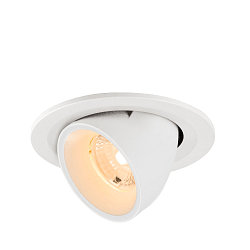 Indbygnings loftlampe NUMINOS� GIMBLE S rund, egnet til VDU-arbejdsstationer IP20, hvid, lakeret d�mpbar
