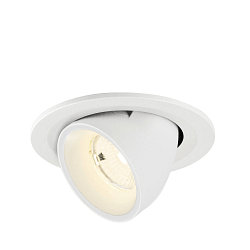 Indbygnings loftlampe NUMINOS� GIMBLE S rund, egnet til VDU-arbejdsstationer IP20, hvid, lakeret d�mpbar