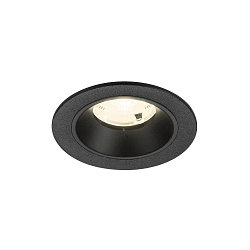 Indbygnings loftlampe NUMINOS� S rund, egnet til VDU-arbejdsstationer IP20, sort, lakeret d�mpbar