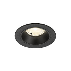 Indbygnings loftlampe NUMINOS� S rund, egnet til VDU-arbejdsstationer IP20, sort, lakeret d�mpbar