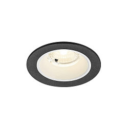 Indbygnings loftlampe NUMINOS� S rund, egnet til VDU-arbejdsstationer IP20, sort, hvid, lakeret d�mpbar
