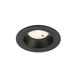 Indbygnings loftlampe NUMINOS� S rund, egnet til VDU-arbejdsstationer IP20, sort, lakeret d�mpbar