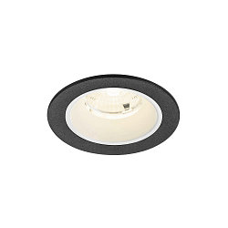 Indbygnings loftlampe NUMINOS� S rund, egnet til VDU-arbejdsstationer IP20, sort, hvid, lakeret d�mpbar