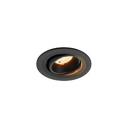 Indbygnings loftlampe NUMINOS� MOVE S rund, egnet til VDU-arbejdsstationer IP20, sort, lakeret d�mpbar