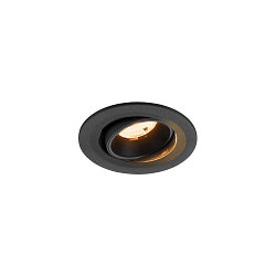 Indbygnings loftlampe NUMINOS� MOVE S rund, egnet til VDU-arbejdsstationer IP20, sort, lakeret d�mpbar