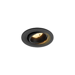 Indbygnings loftlampe NUMINOS� MOVE S rund, egnet til VDU-arbejdsstationer IP20, sort, lakeret d�mpbar