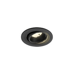 Indbygnings loftlampe NUMINOS� MOVE S rund, egnet til VDU-arbejdsstationer IP20, sort, lakeret d�mpbar