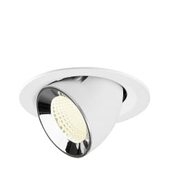 Indbygget spotlys NUMINOS� GIMBLE M svingbar, egnet til VDU-arbejdsstationer IP20, chrom, hvid d�mpbar