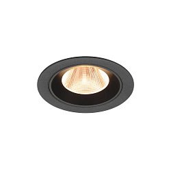Indbygnings loftlampe NUMINOS� M rund, egnet til VDU-arbejdsstationer IP20, sort, lakeret d�mpbar
