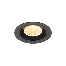 Indbygnings loftlampe NUMINOS� M rund, egnet til VDU-arbejdsstationer IP20, sort, lakeret d�mpbar