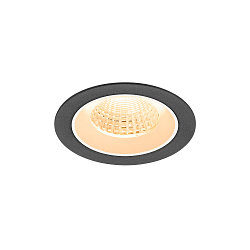 Indbygnings loftlampe NUMINOS� M rund, egnet til VDU-arbejdsstationer IP20, sort, hvid, lakeret d�mpbar