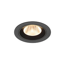 Indbygnings loftlampe NUMINOS� M rund, egnet til VDU-arbejdsstationer IP20, sort, lakeret d�mpbar