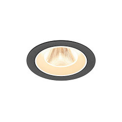 Indbygnings loftlampe NUMINOS� M rund, egnet til VDU-arbejdsstationer IP20, sort, hvid, lakeret d�mpbar