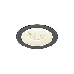 Indbygnings loftlampe NUMINOS� M rund, egnet til VDU-arbejdsstationer IP20, sort, hvid, lakeret d�mpbar