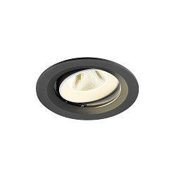 Indbygnings loftlampe NUMINOS� MOVE M rund, egnet til VDU-arbejdsstationer IP20, sort, hvid, lakeret d�mpbar