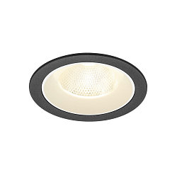 Indbygnings loftlampe NUMINOS� L rund, egnet til VDU-arbejdsstationer IP20, sort, hvid, lakeret d�mpbar