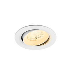 Indbygnings loftlampe NUMINOS� MOVE L rund, egnet til VDU-arbejdsstationer IP20, hvid, lakeret d�mpbar