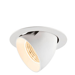 Indbygnings loftlampe NUMINOS� GIMBLE XL egnet til VDU-arbejdsstationer IP20, hvid, lakeret d�mpbar
