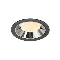 Indbygnings loftlampe NUMINOS� XL egnet til VDU-arbejdsstationer IP20, chrom, sort d�mpbar