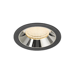 Indbygnings loftlampe NUMINOS� XL egnet til VDU-arbejdsstationer IP20, chrom, sort d�mpbar