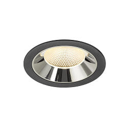 Indbygnings loftlampe NUMINOS� XL egnet til VDU-arbejdsstationer IP20, chrom, sort d�mpbar
