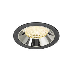 Indbygnings loftlampe NUMINOS� XL egnet til VDU-arbejdsstationer IP20, chrom, sort d�mpbar