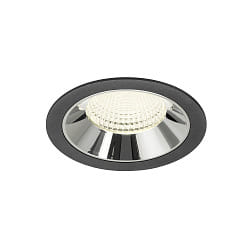 Indbygnings loftlampe NUMINOS� XL egnet til VDU-arbejdsstationer IP20, chrom, sort d�mpbar