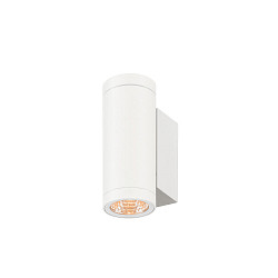 Udend�rs wall luminaire HELIA PRO S SINGLE 1-flamme, cylindrisk, DALI styrbar, slagfast IP65, hvid, lakeret d�mpbar