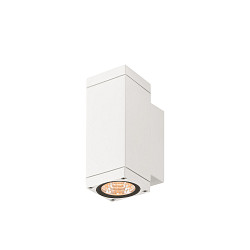 outdoor wall luminaire THEO PRO S SINGLE small, square, DALI controllable, sea-air resistant IP65, white, lacquered dimmable