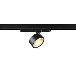3-faset spot KALU 2.0 cylindrisk, egnet til VDU-arbejdsstationer IP20, sort, lakeret d�mpbar