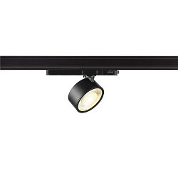 3-faset spot KALU 2.0 cylindrisk, egnet til VDU-arbejdsstationer IP20, sort, lakeret d�mpbar