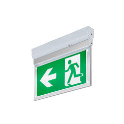 V�g- og Loftlampe P-LIGHT firkantet IP20, gennemsigtig, hvid, lakeret 