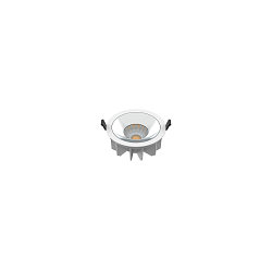 Indbygnings loftlampe DOWNLIGHT P 165 DALI stiv, DALI styrbar, slagfast, kablet gennem IP54, hvid d�mpbar