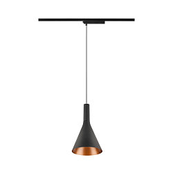 1-faset pendul LALU� SET CONE 15 med sk�rm, CCT Switch, s�t med 1 IP20, sort d�mpbar