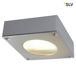 Ceiling-/Wall luminaire QUADRASYL 44D, Front from stainless steel, silver grey