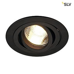 Recessed luminaire NEW TRIA GU10 round ceiling recessing ring, 50W, black