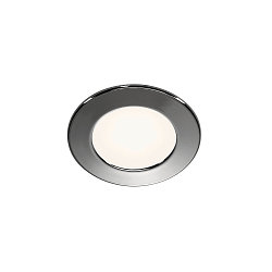 LED Recessed luminaire DL 126 LED, round, 3W, warmwhite, 12V, chrome