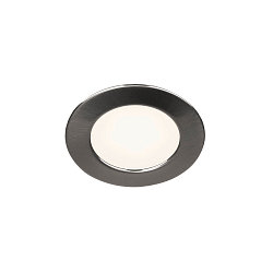 LED Recessed luminaire DL 126 LED, round, 3W, warmwhite, 12V, metal brushed